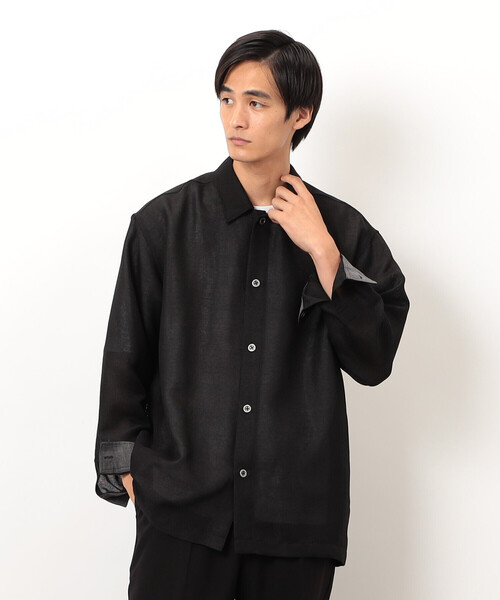 COMME CA ISM（コムサイズム）の「カラミメッシュ シャツブルゾン（ブルゾン・メンズ・ブラック・MEDIUM/LARGE）」の8枚目の写真