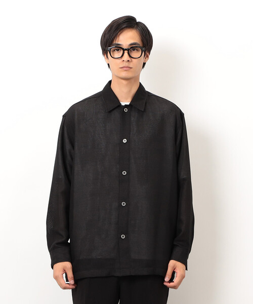 COMME CA ISM（コムサイズム）の「カラミメッシュ シャツブルゾン（ブルゾン・メンズ・ブラック・MEDIUM/LARGE）」の9枚目の写真