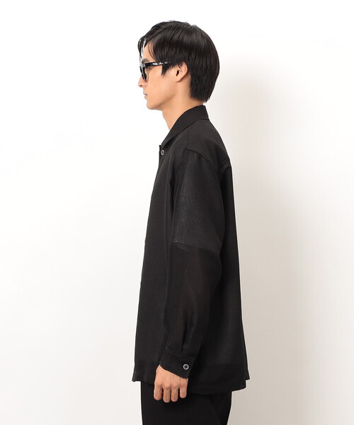 COMME CA ISM（コムサイズム）の「カラミメッシュ シャツブルゾン（ブルゾン・メンズ・ブラック・MEDIUM/LARGE）」の10枚目の写真