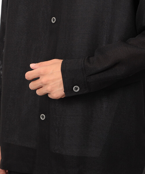 COMME CA ISM（コムサイズム）の「カラミメッシュ シャツブルゾン（ブルゾン・メンズ・ブラック・MEDIUM/LARGE）」の14枚目の写真