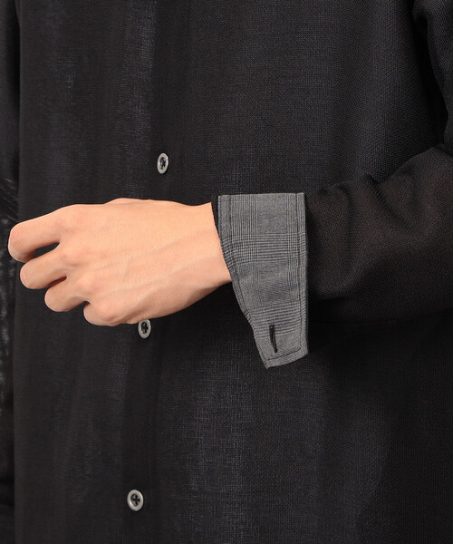 COMME CA ISM（コムサイズム）の「カラミメッシュ シャツブルゾン（ブルゾン・メンズ・ブラック・MEDIUM/LARGE）」の15枚目の写真