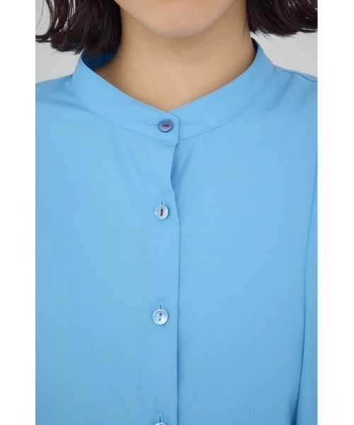 ★美品★ nagonstans ボリュームスリーブシャツ ブルー 青 サックス FIRMUM フィルマム / フレンチツイル・リップル ピボットスリーブ