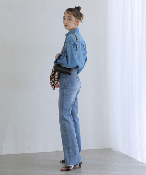 La TOTALITE(ラトータリテ)の「【洗える】Healthy Denim /ヘルシーデニム デニムシャツ Tomato(シャツ/ブラウス・レディース・ブルー系その他・FREE)」の7枚目の写真