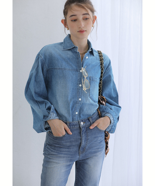 La TOTALITE(ラトータリテ)の「【洗える】Healthy Denim /ヘルシーデニム デニムシャツ Tomato(シャツ/ブラウス・レディース・ブルー系その他・FREE)」の8枚目の写真