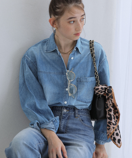 La TOTALITE(ラトータリテ)の「【洗える】Healthy Denim /ヘルシーデニム デニムシャツ Tomato(シャツ/ブラウス・レディース・ブルー系その他・FREE)」の9枚目の写真