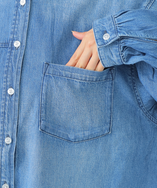 La TOTALITE(ラトータリテ)の「【洗える】Healthy Denim /ヘルシーデニム デニムシャツ Tomato(シャツ/ブラウス・レディース・ブルー系その他・FREE)」の2枚目の写真