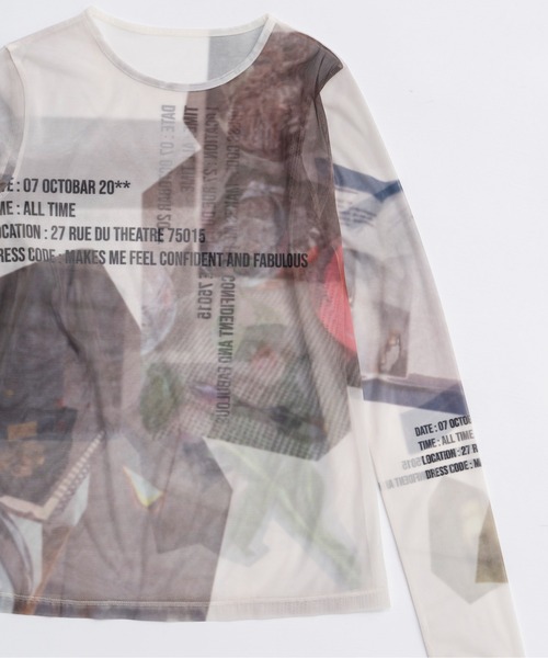 ORDINARY DAYS/ORDINARY DAYSプリントシアートップス（Tシャツ