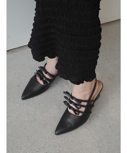 amel（エイメル）の「リボンストラップサンダル（サンダル・レディース・ブラック・FREE）」の6枚目の写真