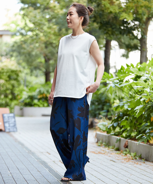 B.C STOCK(ベーセーストック)の「《追加》ウォッシャブル / 接触冷感 / ノースリーブプルオーバー(Tシャツ/カットソー・レディース・ブラック/ホワイト・FREE)」の11枚目の写真