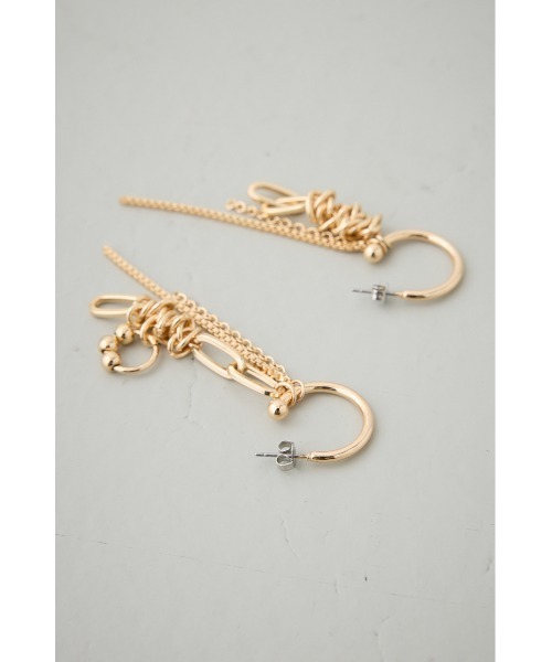 AZUL by moussy（アズールバイマウジー）の「ツイストチェーンアシンメトリーピアス（ピアス（両耳用）・レディース・シルバー/ゴールド系その他・FREE）」の12枚目の写真