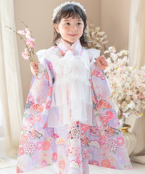 チュールフルエプロン＆着物ワンピースセット 1 チュールフリルエプロン＆着物ワンピースセット（着物）｜Catherine