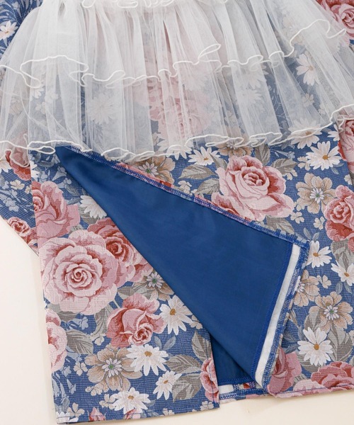 被布エプロン【babyブルーフリル】　チュール被布　被布ドレス　チュールドレス 被布エプロン【Babyブルー】被布ドレス チュール被布 被布 七五三 子供