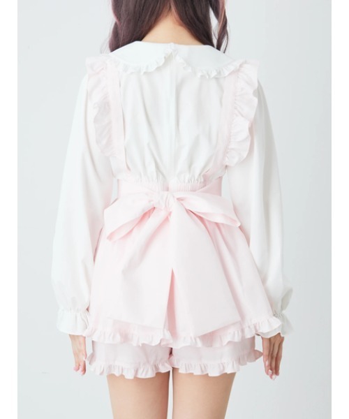 Ank Rouge（アンクルージュ）の「ハートエプロンセットアップ（ワンピース・レディース・ピンク/A/ブラック・M）」の7枚目の写真