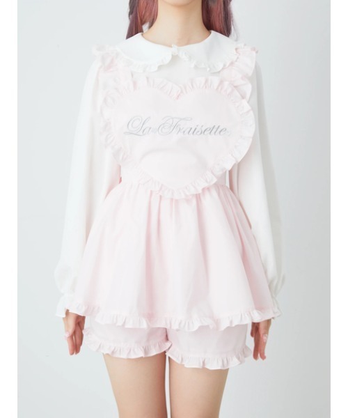 Ank Rouge（アンクルージュ）の「ハートエプロンセットアップ（ワンピース・レディース・ピンク/A/ブラック・M）」の10枚目の写真