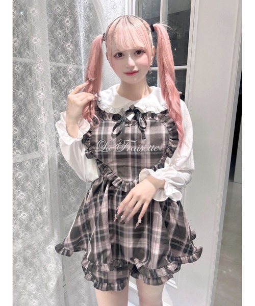 美品♡アンクルージュ♡ ハートエプロンSETUP♡チェック柄♡ ハートエプロンセットアップ（ワンピース）｜Ank Rouge（アン