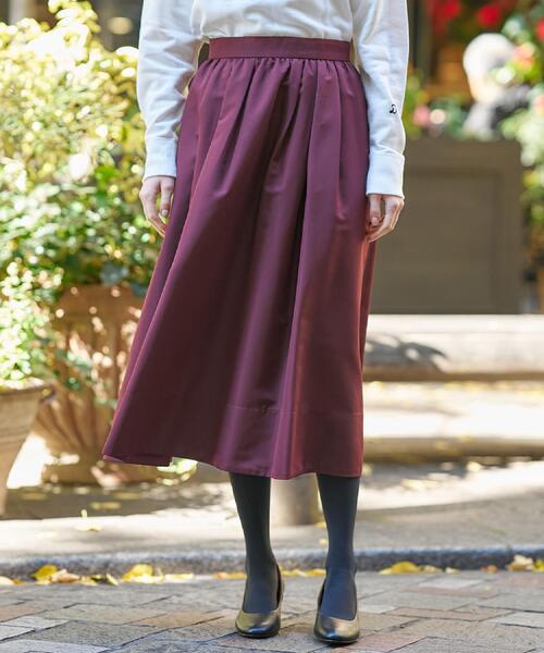DRESSTERIOR（ドレステリア）の「【洗える/ポケット付き】タックボリュームスカート（スカート・レディース・ブラック/ボルドー・34/36/38/40）」の4枚目の写真
