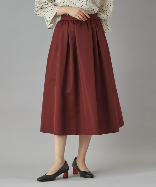 DRESSTERIOR（ドレステリア）の「【洗える/ポケット付き】タックボリュームスカート（スカート・レディース・ブラック/ボルドー・34/36/38/40）」の6枚目の写真