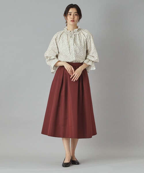 DRESSTERIOR（ドレステリア）の「【洗える/ポケット付き】タックボリュームスカート（スカート・レディース・ブラック/ボルドー・34/36/38/40）」の7枚目の写真