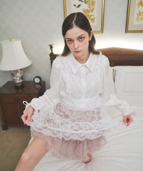 完売品　ラブリン　lovilyn 推し活エプロン　レースエプロンワンピース　量産 推し活チュールエプロンワンピース（ワンピース）｜Lovilyn