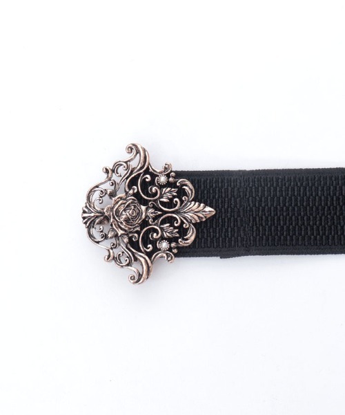 axes femme（アクシーズファム）の「ローズカメオ細ゴムベルト（ベルト・レディース・ゴールド/シルバー・FREE）」の5枚目の写真