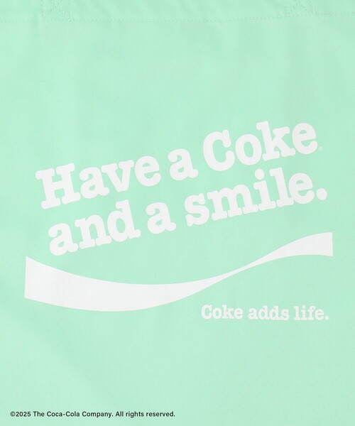 Coca Cola（コカコーラ）の「【Coca-Cola】ロゴプリントトートバッグ（トートバッグ・レディース・ライトグリーン/レッド・FREE）」の9枚目の写真