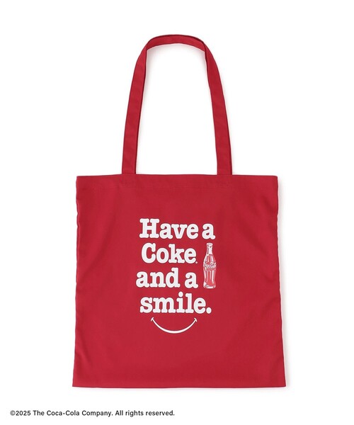ロゴプリント トートバッグ ブラウン/レッド Coca-Cola】ロゴプリントトートバッグ（トートバッグ）｜Coca