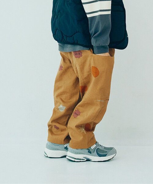 p.premier（ピードットプルミエ）の「【ジュニア対応】総柄ツイルワイドパンツ（その他パンツ・キッズ・ブラック/アイボリー/カーキ/サックスブルー/ブラウン/キャメル/レッド/イエロー・80/90/100/110/120/130/140）」の7枚目の写真