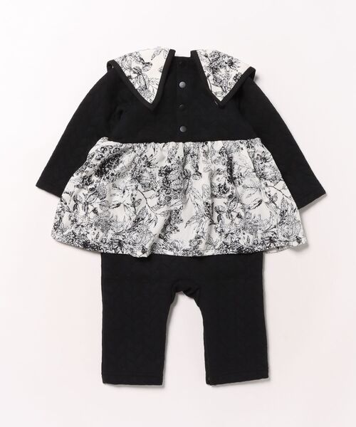 maarook(マルーク)の「ケーブル接結ノスタルジックロンパース(ロンパース・キッズ・ブラック・80cm/70cm)」の2枚目の写真