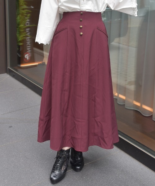 連ボタンフレアスカート（スカート）｜axes femme（アクシーズファム