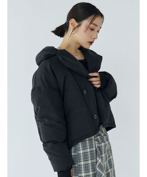 LAGUNAMOON（ラグナムーン）の「ダブルショートアライドダウン（ダウンジャケット/コート・レディース・アイボリー/ブラック/ブラウン・FREE）」の3枚目の写真