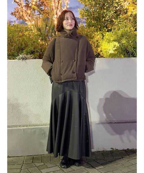 LAGUNAMOON（ラグナムーン）の「ダブルショートアライドダウン（ダウンジャケット/コート・レディース・アイボリー/ブラック/ブラウン・FREE）」の4枚目の写真