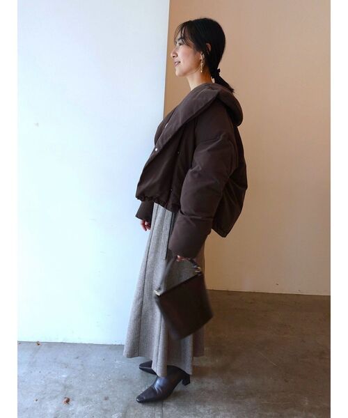 LAGUNAMOON（ラグナムーン）の「ダブルショートアライドダウン（ダウンジャケット/コート・レディース・アイボリー/ブラック/ブラウン・FREE）」の7枚目の写真