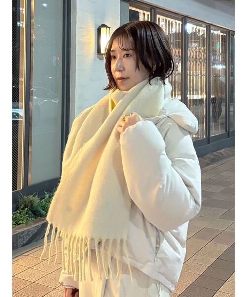 LAGUNAMOON（ラグナムーン）の「ダブルショートアライドダウン（ダウンジャケット/コート・レディース・アイボリー/ブラック/ブラウン・FREE）」の13枚目の写真