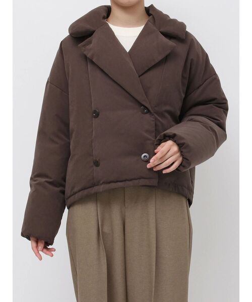 LAGUNAMOON（ラグナムーン）の「ダブルショートアライドダウン（ダウンジャケット/コート・レディース・アイボリー/ブラック/ブラウン・FREE）」の4枚目の写真