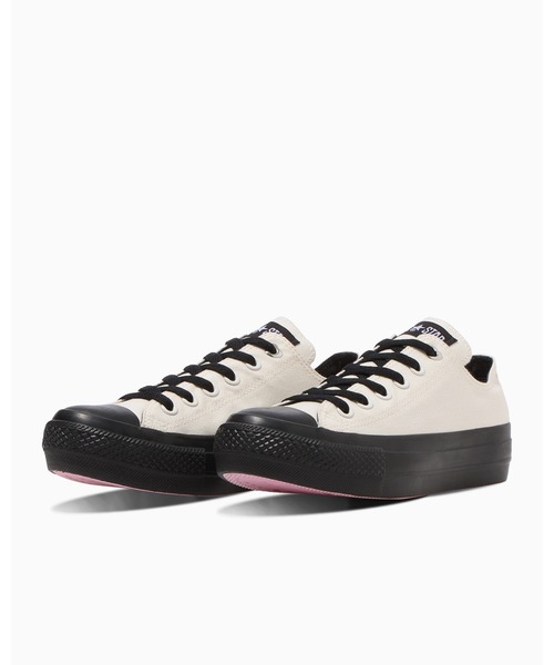 CONVERSE ALL STAR(コンバースオールスター)の「ALL STAR PLTS HEARTEYELET BP OX / オールスター PLTS ハートアイレット BP OX(スニーカー・レディース・ホワイト×ブラック・6/5.5/5/4.5/4/3.5/3)」の2枚目の写真