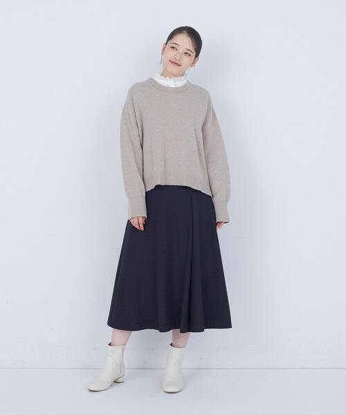 ADIEU TRISTESSE（アデュートリステス）の「ラムウールホールガーメントプルオーバー（ニット/セーター・レディース・レッド/ベージュ/ブラック・FREE）」の4枚目の写真