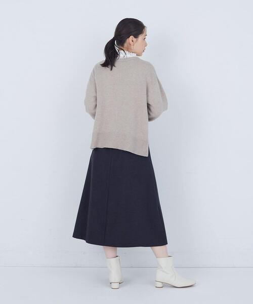 ADIEU TRISTESSE（アデュートリステス）の「ラムウールホールガーメントプルオーバー（ニット/セーター・レディース・レッド/ベージュ/ブラック・FREE）」の6枚目の写真