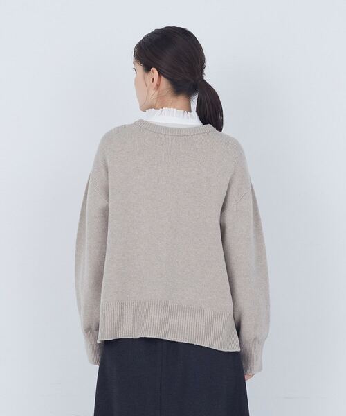 ADIEU TRISTESSE（アデュートリステス）の「ラムウールホールガーメントプルオーバー（ニット/セーター・レディース・レッド/ベージュ/ブラック・FREE）」の9枚目の写真