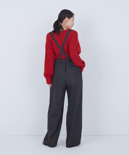 ADIEU TRISTESSE（アデュートリステス）の「ラムウールホールガーメントプルオーバー（ニット/セーター・レディース・レッド/ベージュ/ブラック・FREE）」の12枚目の写真