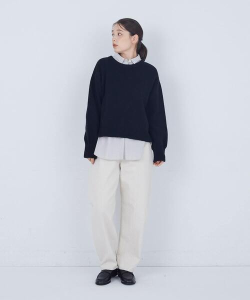 ADIEU TRISTESSE（アデュートリステス）の「ラムウールホールガーメントプルオーバー（ニット/セーター・レディース・レッド/ベージュ/ブラック・FREE）」の16枚目の写真