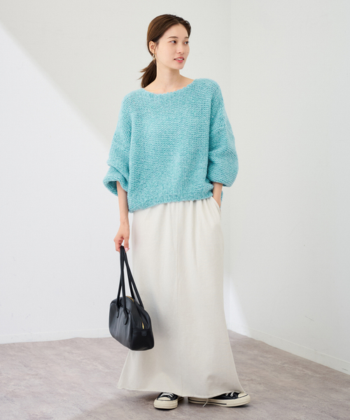 FRAMeWORK（フレームワーク）の「イタリアヤーン furry ニット（ニット/セーター・レディース・ベージュ/ライトグレー/ブルー・FREE）」の21枚目の写真