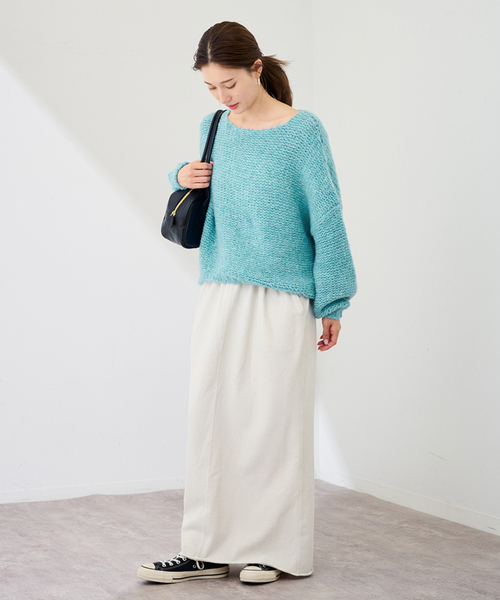 FRAMeWORK（フレームワーク）の「イタリアヤーン furry ニット（ニット/セーター・レディース・ベージュ/ライトグレー/ブルー・FREE）」の20枚目の写真