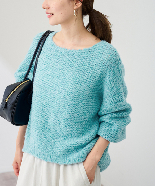 FRAMeWORK（フレームワーク）の「イタリアヤーン furry ニット（ニット/セーター・レディース・ベージュ/ライトグレー/ブルー・FREE）」の18枚目の写真