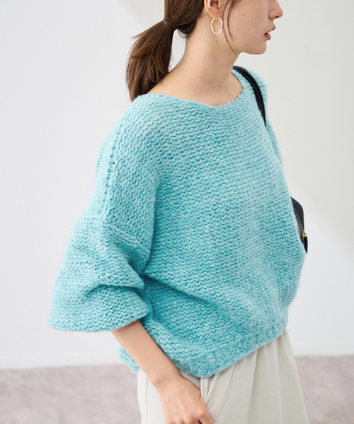 FRAMeWORK（フレームワーク）の「イタリアヤーン furry ニット（ニット/セーター・レディース・ベージュ/ライトグレー/ブルー・FREE）」の16枚目の写真