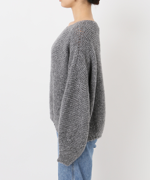 FRAMeWORK（フレームワーク）の「イタリアヤーン furry ニット（ニット/セーター・レディース・ベージュ/ライトグレー/ブルー・FREE）」の4枚目の写真