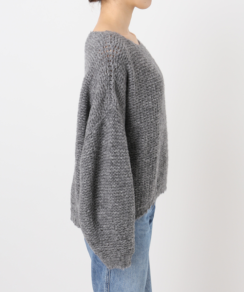 FRAMeWORK（フレームワーク）の「イタリアヤーン furry ニット（ニット/セーター・レディース・ベージュ/ライトグレー/ブルー・FREE）」の6枚目の写真