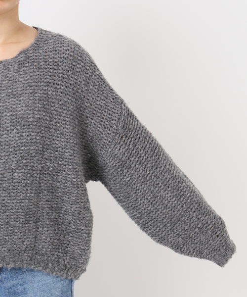 FRAMeWORK（フレームワーク）の「イタリアヤーン furry ニット（ニット/セーター・レディース・ベージュ/ライトグレー/ブルー・FREE）」の7枚目の写真