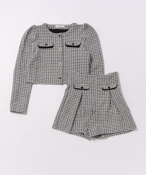 REDYAZEL(レディアゼル)の「カットツイードジャケット×ショートパンツセットアップ(セットアップ・レディース・ホワイト系その他/ブラック系その他・SMALL/MEDIUM)」の19枚目の写真