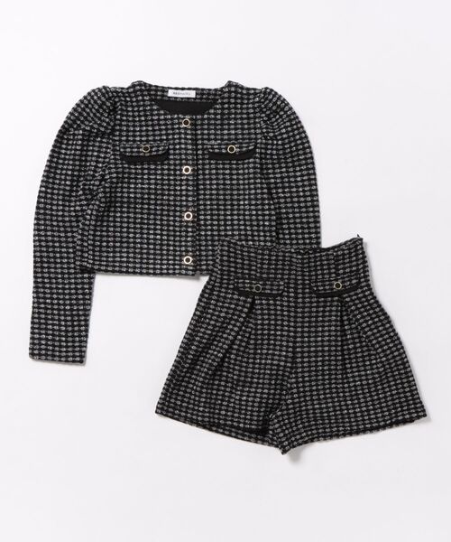REDYAZEL(レディアゼル)の「カットツイードジャケット×ショートパンツセットアップ(セットアップ・レディース・ホワイト系その他/ブラック系その他・SMALL/MEDIUM)」の20枚目の写真