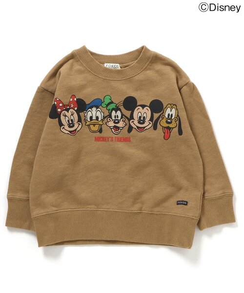 F.O.KIDS（エフオーキッズ）の「【ディズニーキャラクター】ミッキー＆フレンズ / トレーナー（スウェット・キッズ・グリーン/レッド/ベージュ/ネイビー・80/90/100/110/120/130/140/150/160）」の2枚目の写真